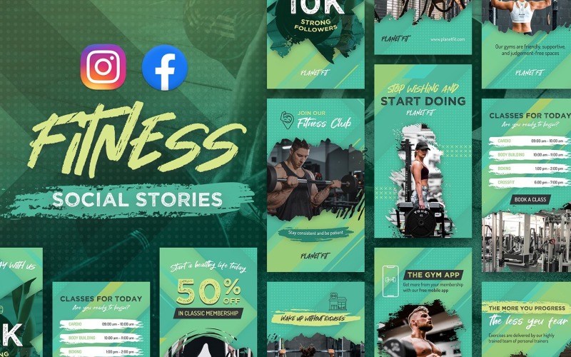 Instagram Stories - Fitness and Gym Social Media