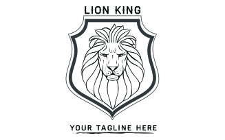 Lion King and Lion Valiant Logo Template