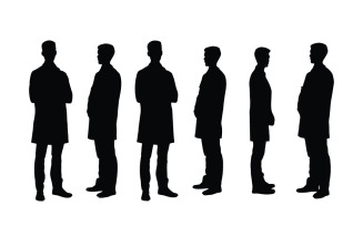 Male physician silhouette collection