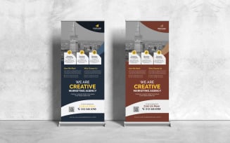 Modern creative and unique corporate business roll-up banner design template