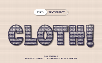 Yarn Style Vector Text Effect Editable Vol 12