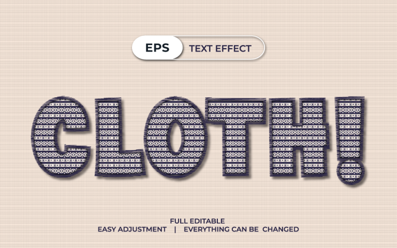 Yarn Style Vector Text Effect Editable Vol 12 Vector Graphic