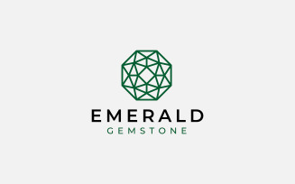 Emerald Gemstone Company Logo Vector