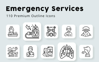 Emergency Services Outline Icons