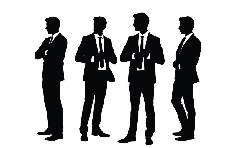 Lawyer man silhouette collection vector Illustration