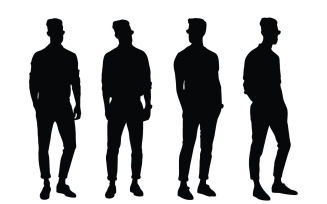 Male anonymous model standing vector