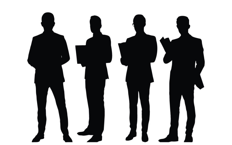 Male counselor and lawyer silhouette set Illustration
