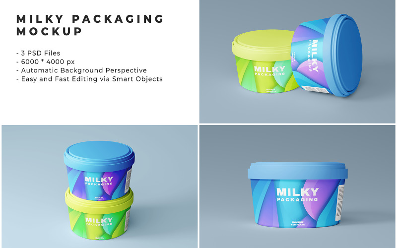 Milky Packaging Mockup Template 1 Product Mockup