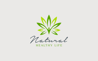 Natural Healthy Life Logo Vector