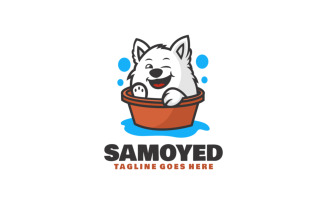 Samoyed Mascot Cartoon Logo 1