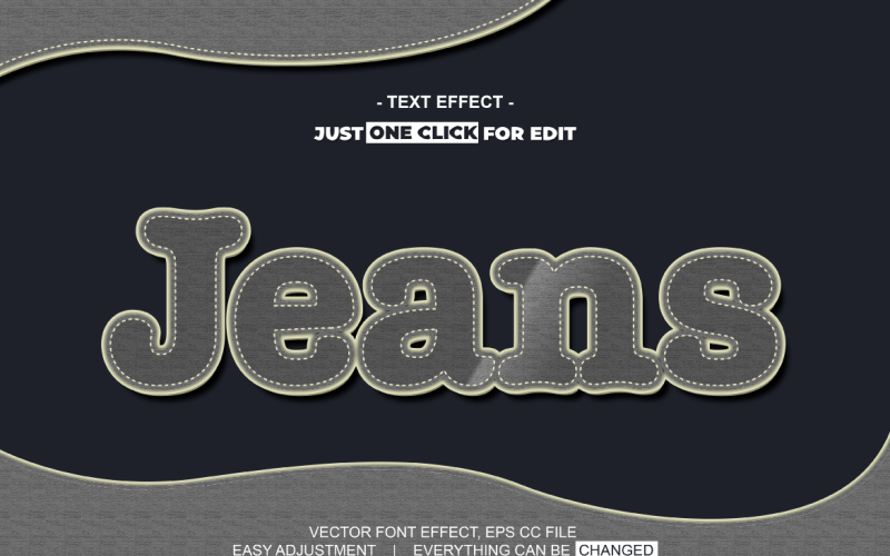 Yarn Style Vector Text Effect Editable Vol 14 Vector Graphic