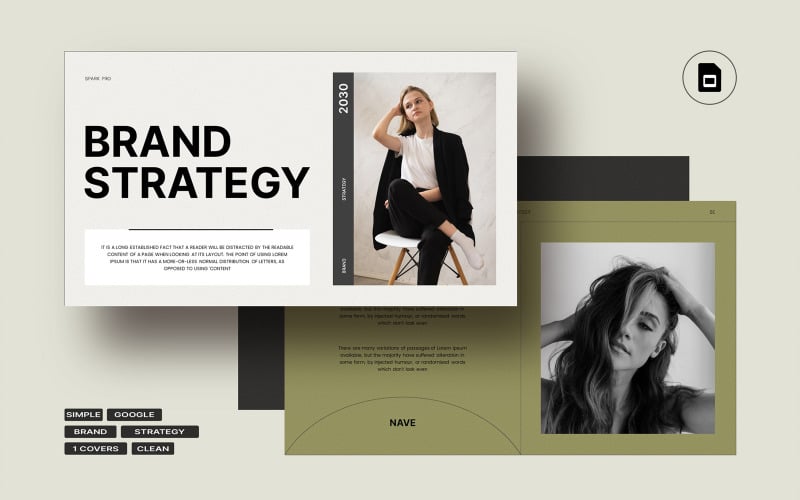 Clean Brand Strategy Presentation Template Google Slide