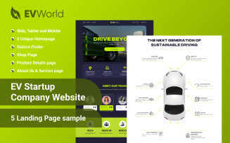 EV World- EV Company Website UI Kit