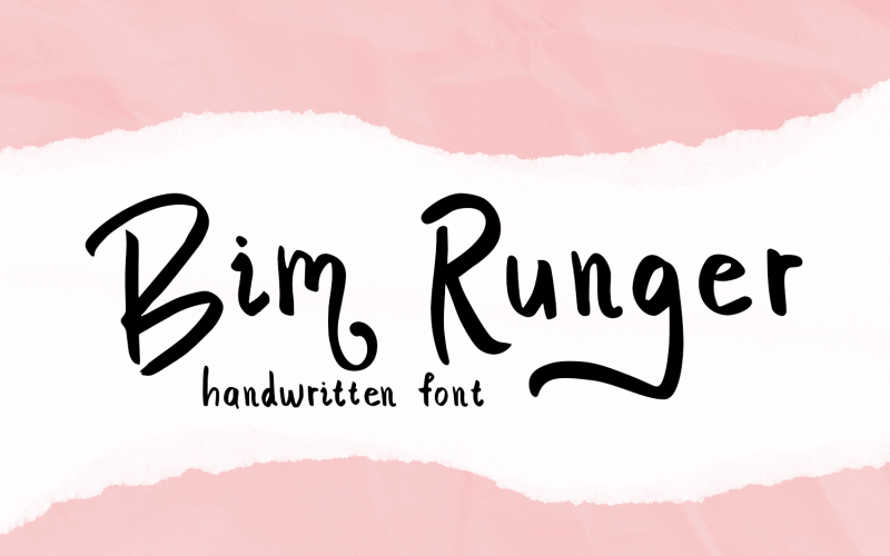 Bim Runger - Cute Handwritten Font