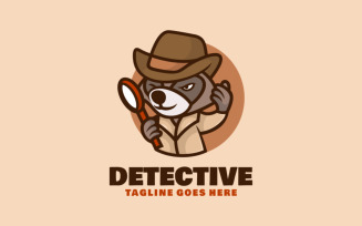 Detective Mascot Cartoon Logo 1