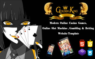 Golden King - Modern Online Casino Games, Online Slot Machine , Gambling Betting Website Template