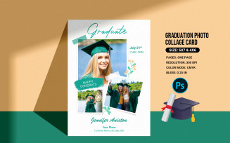 Graduation Invitation and Announcement Card Template