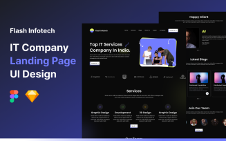 IT Company Landing Page Template UI Design