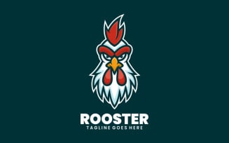 Rooster Simple Mascot Logo 2