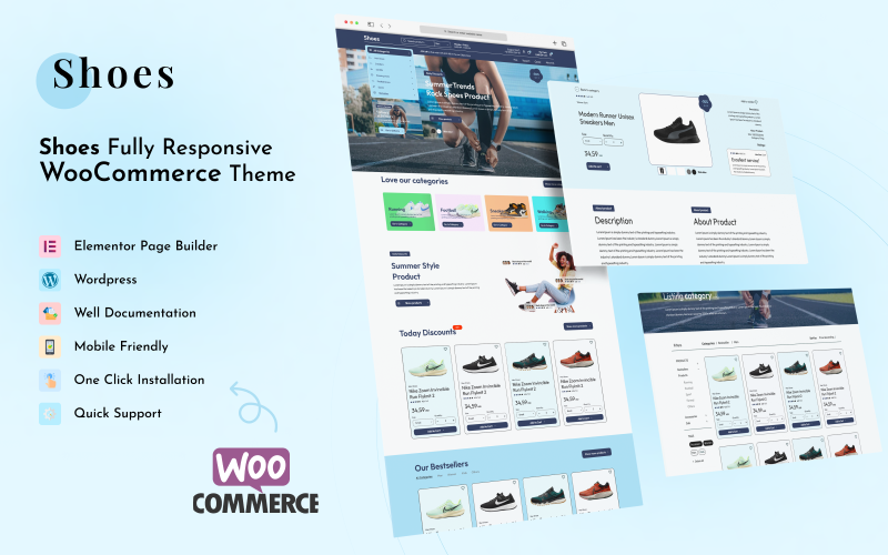 Shoes - Shoe Store Elementor WordPress Theme WooCommerce Theme