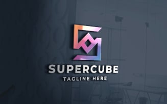 Super Cube Letter S Pro Logo Template