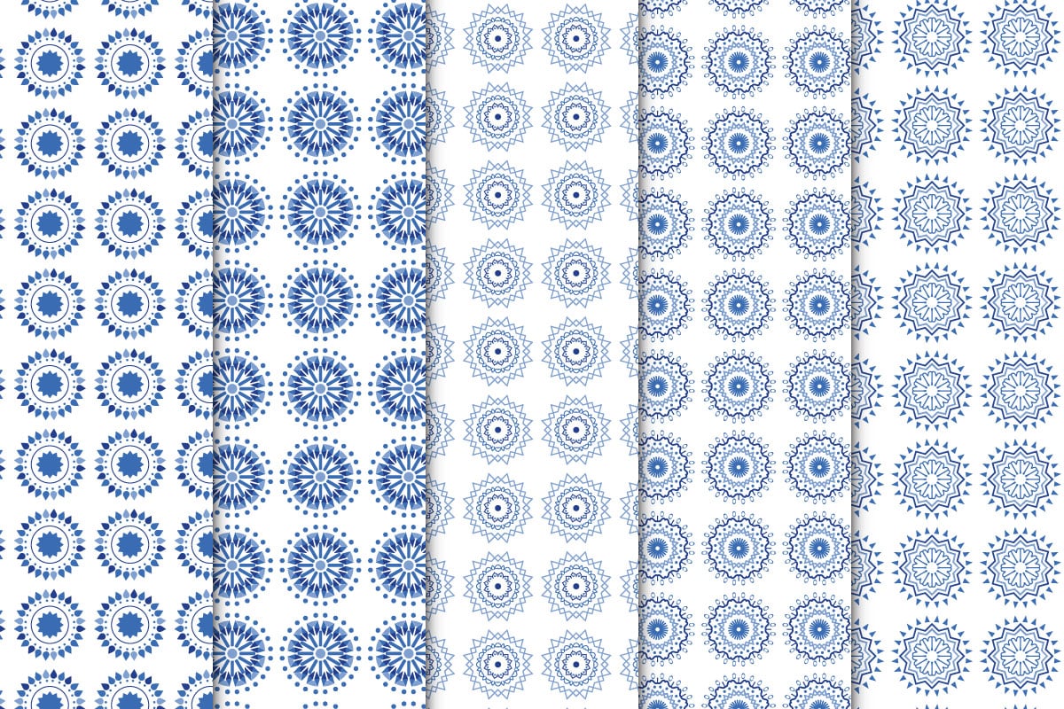 Kit Graphique #337186 Blue Mandala Divers Modles Web - Logo template Preview