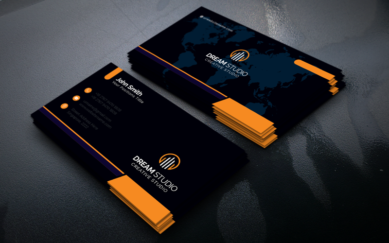 Corporate Business Card Template,, Created By Design Art Corporate Identity