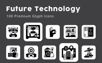 Future Technology Glyph Icons