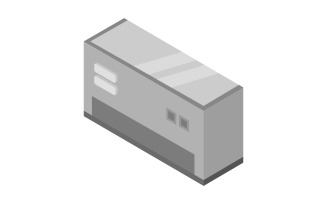 Isometric air conditioning illustrated on a white background