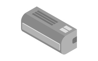 Isometric air conditioning on a white background