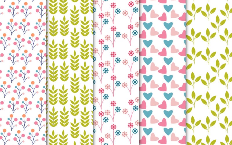Leaf pattern decoration bundle vector Pattern