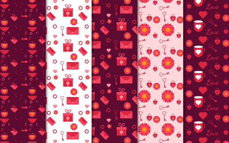 Valentine background pattern collection Pattern