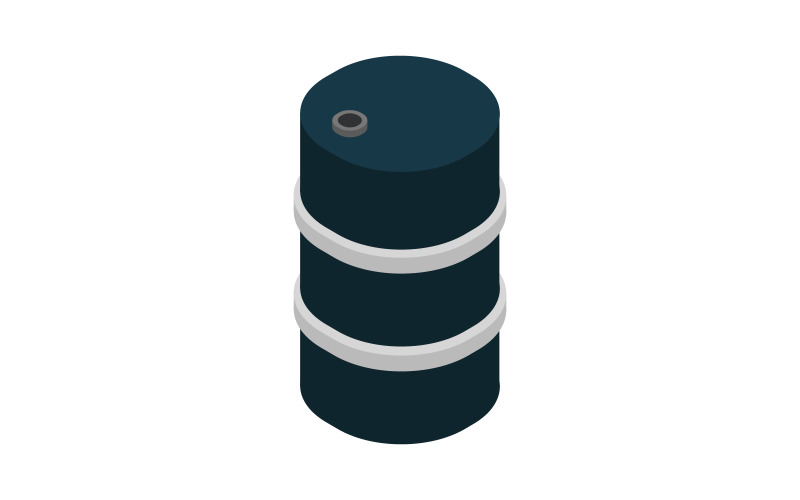 Vector isometric oil barrel on white background Vector Graphic