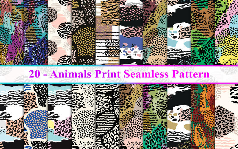Animal Print Seamless Pattern, Animal Skin Seamless Pattern