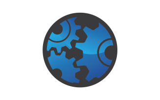 Gear icon Logo Template vector v10