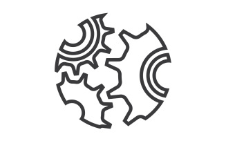 Gear icon Logo Template vector v23