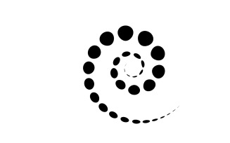 Halftone logo circle dots vector illustration v12
