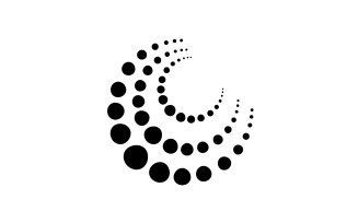Halftone logo circle dots vector illustration v13