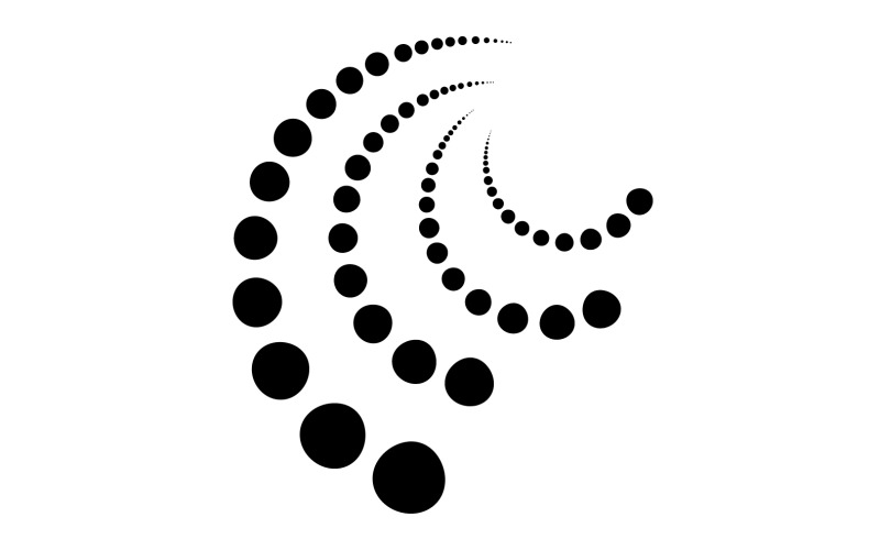Halftone logo circle dots vector illustration v15 Logo Template