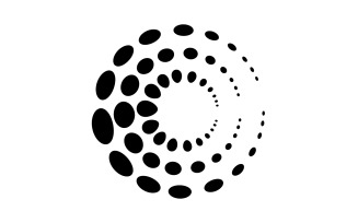 Halftone logo circle dots vector illustration v16