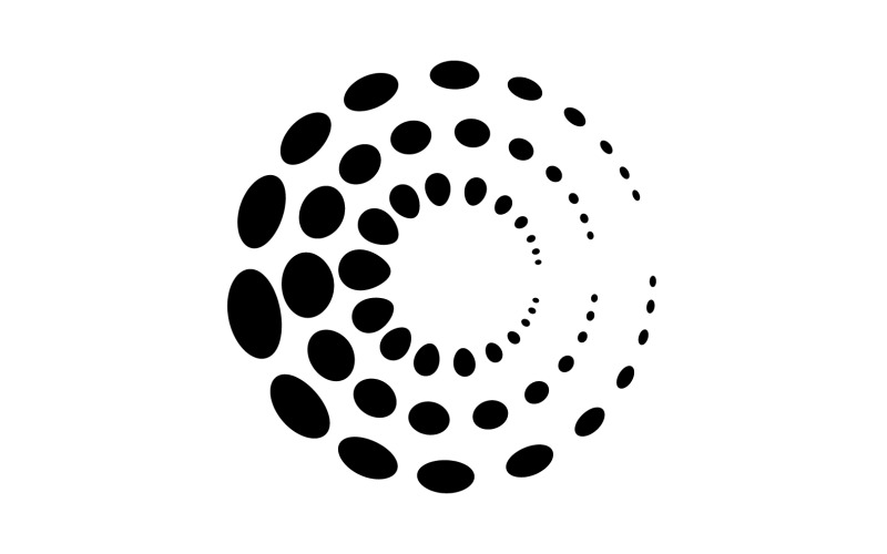 Halftone logo circle dots vector illustration v16 Logo Template