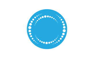 Halftone logo circle dots vector illustration v18