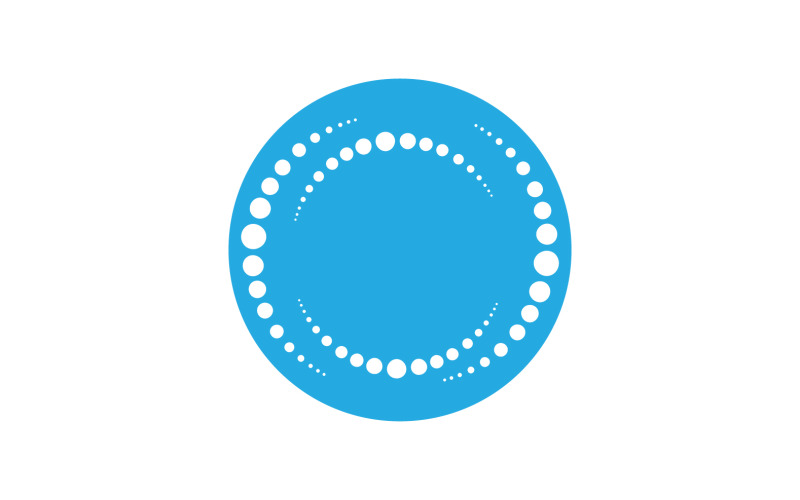 Halftone logo circle dots vector illustration v18 Logo Template