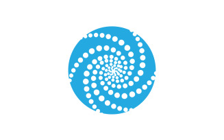 Halftone logo circle dots vector illustration v19