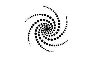 Halftone logo circle dots vector illustration v1