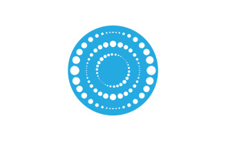 Halftone logo circle dots vector illustration v20