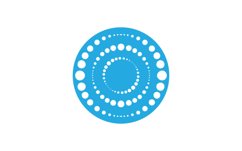 Halftone logo circle dots vector illustration v20 Logo Template