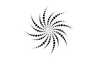 Halftone logo circle dots vector illustration v2