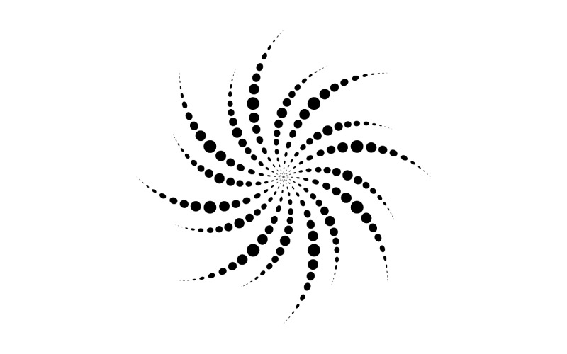 Halftone logo circle dots vector illustration v2 Logo Template