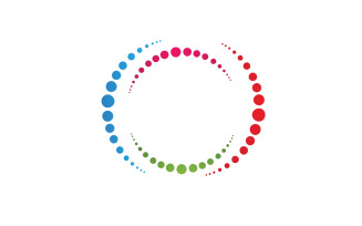 Halftone logo circle dots vector illustration v5